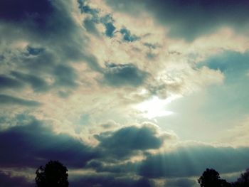 Low angle view of cloudy sky