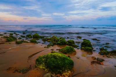 Beautiful seascape in the evening in terengganu, malaysia.