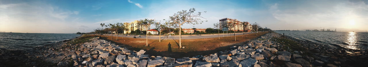 Panoramic view of sea against sky