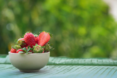 Close-up of fruits in bowl