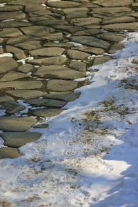 Reflection of rocks in water