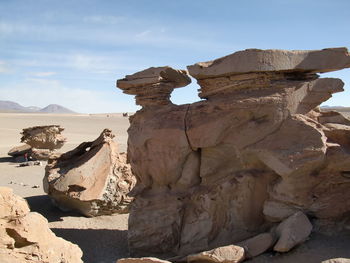 Rock formations against sky