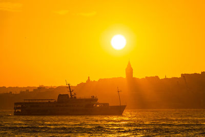 Galata tower at sunset