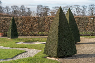 View of cemetery in garden