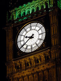 Clock tower at night