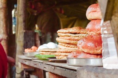 Close-up of meat for sale in market