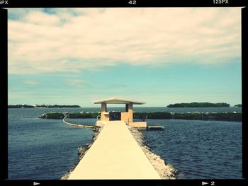 Pier in sea