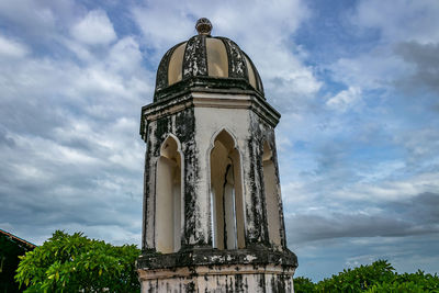 Low angle view of traditional building against sky