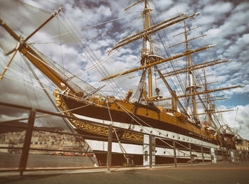 Boats in harbor