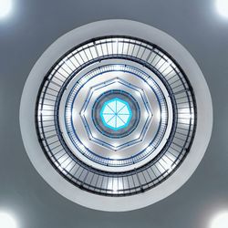 Low angle view of spiral staircase