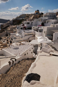 High angle view of townscape against sky