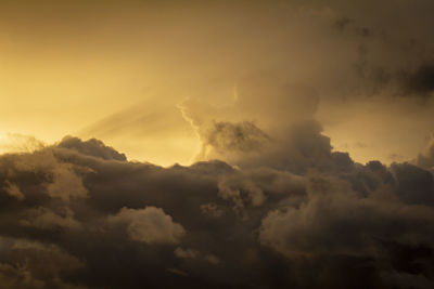 Low angle view of cloudscape during sunset