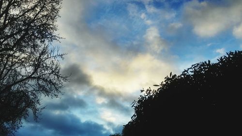 Low angle view of cloudy sky