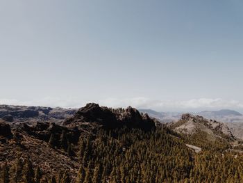 Scenic view of landscape against clear sky