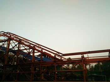 Low angle view of built structure against clear sky