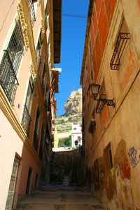 Low angle view of buildings in city