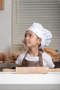 Portrait of a girl looking away