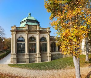 Building against sky during autumn