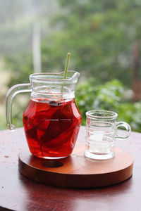 Close-up of drink on table