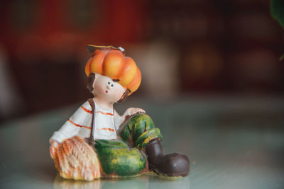 Close-up of stuffed toy on table