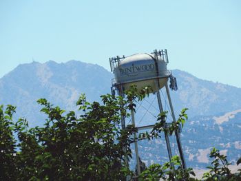 Low angle view of mountain against sky