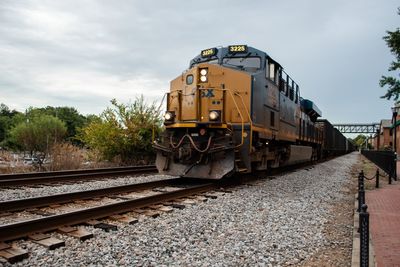 Train on a railroad track