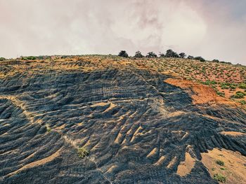 Scenic view of rock formations against sky