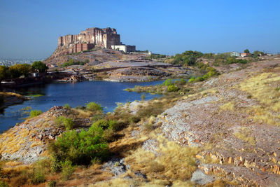 Fort against clear sky