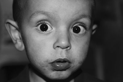 Close-up portrait of cute baby