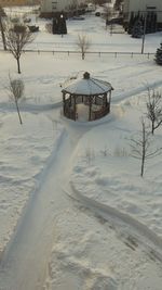 Scenic view of snow covered landscape