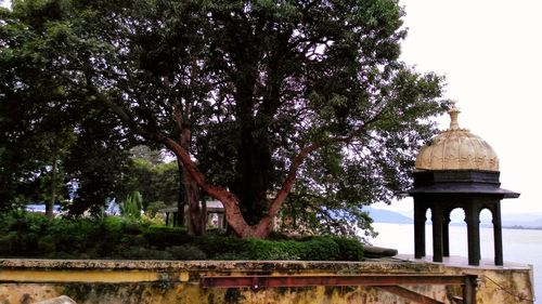 View of built structure against trees