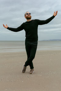 Full length of man on beach