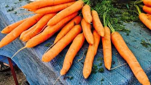 Close-up of orange carrots 