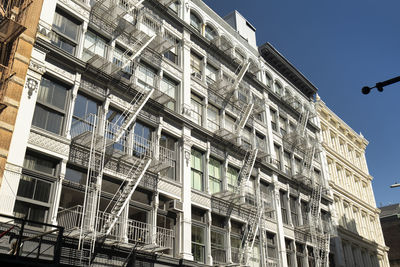 Low angle view of buildings against sky