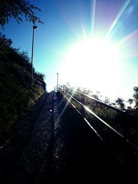 View of road at sunset