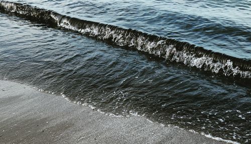 High angle view of beach