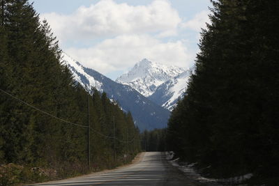 Snow capped bc coastal mountains