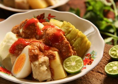 Close-up of food in plate