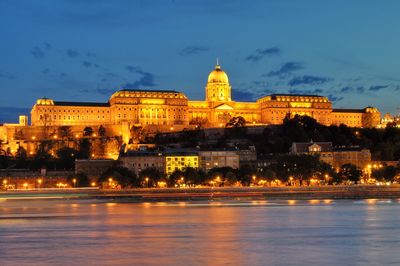 Illuminated city at night