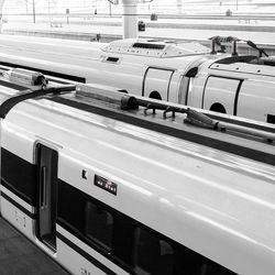Train at railroad station platform