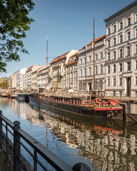 Canal amidst buildings in city