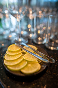 Close-up of cake on table