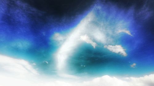 Low angle view of cloudy sky