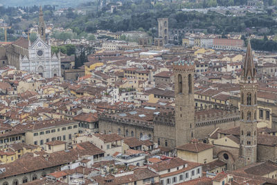 Aerial view of the historic center of florence