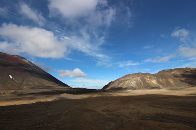 Scenic view of desert against sky