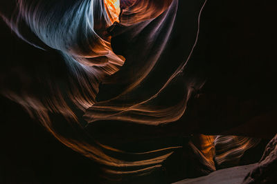 Low angle view of rock formation