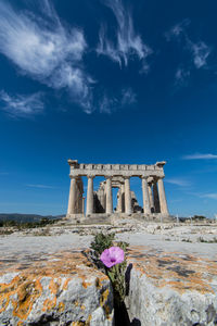 Old ruin against cloudy sky