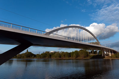 Bridge over river against sky