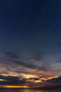 Scenic view of dramatic sky during sunset