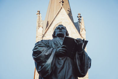 Low angle view of statue